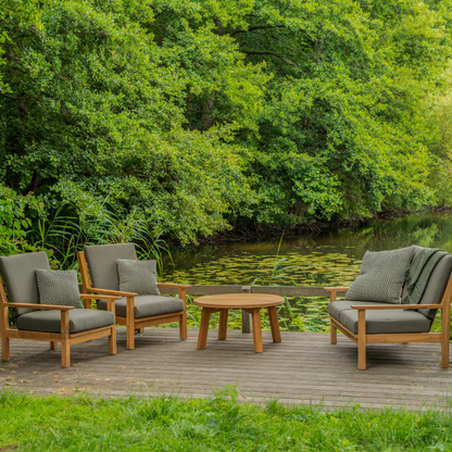 Loungebank Teak | 124 cm | Naturel Teakhout