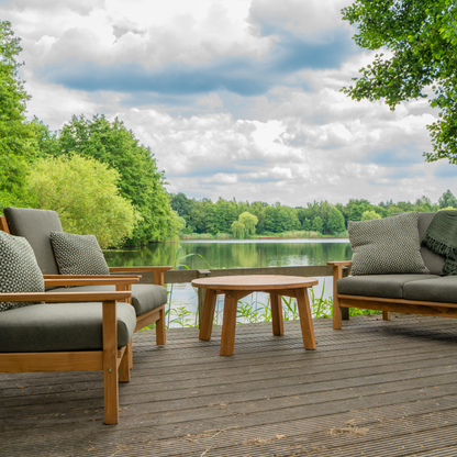 Loungebank Teak | 124 cm | Naturel Teakhout