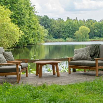 Loungebank Teak | 124 cm | Naturel Teakhout