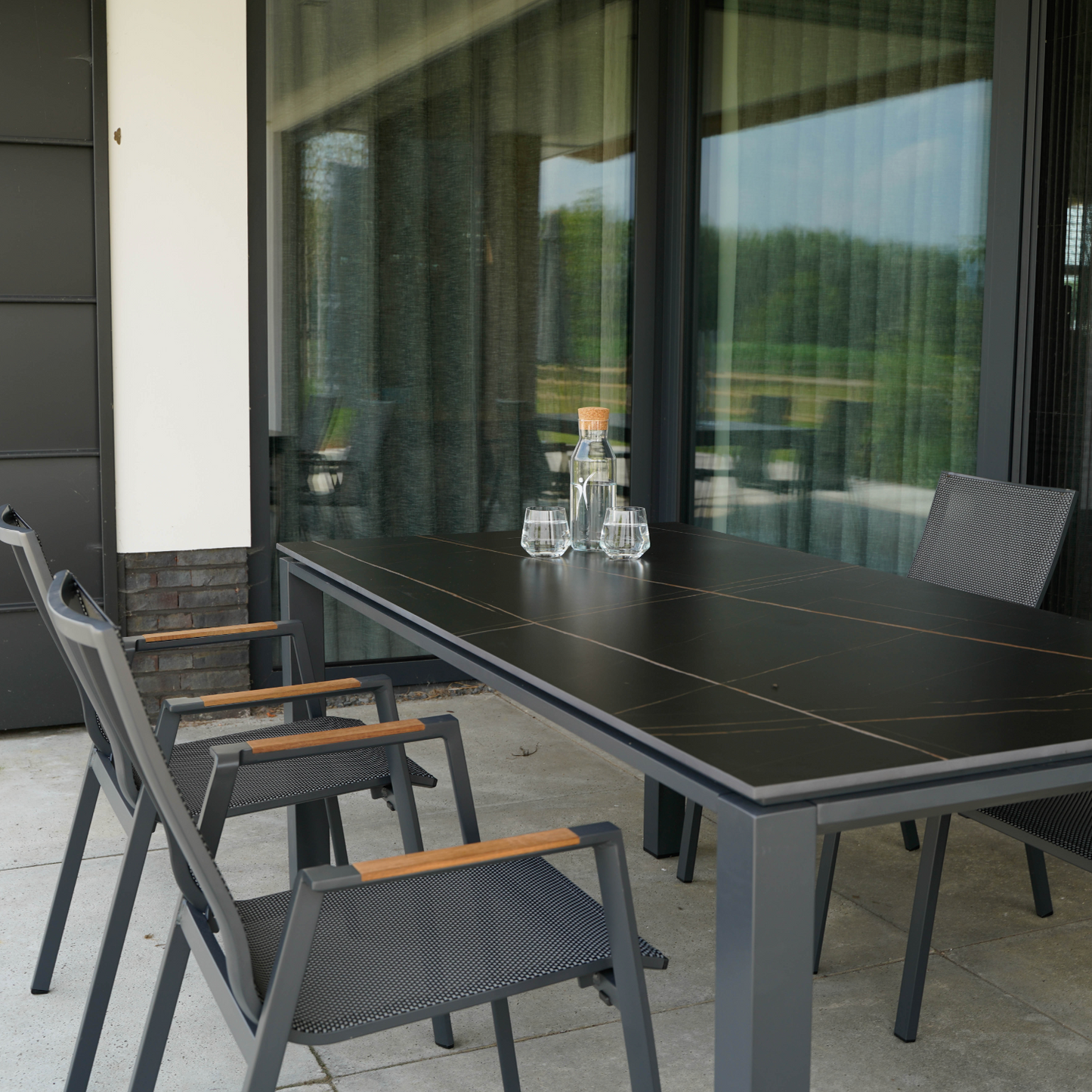 Tuintafel Monaco Negro | 180x90x74 cm | Zwart