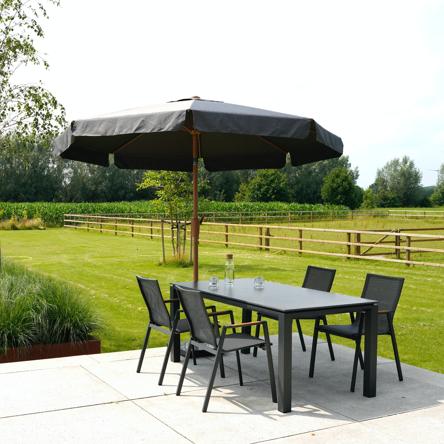 Tuintafel Monaco Negro | 180x90x74 cm | Zwart