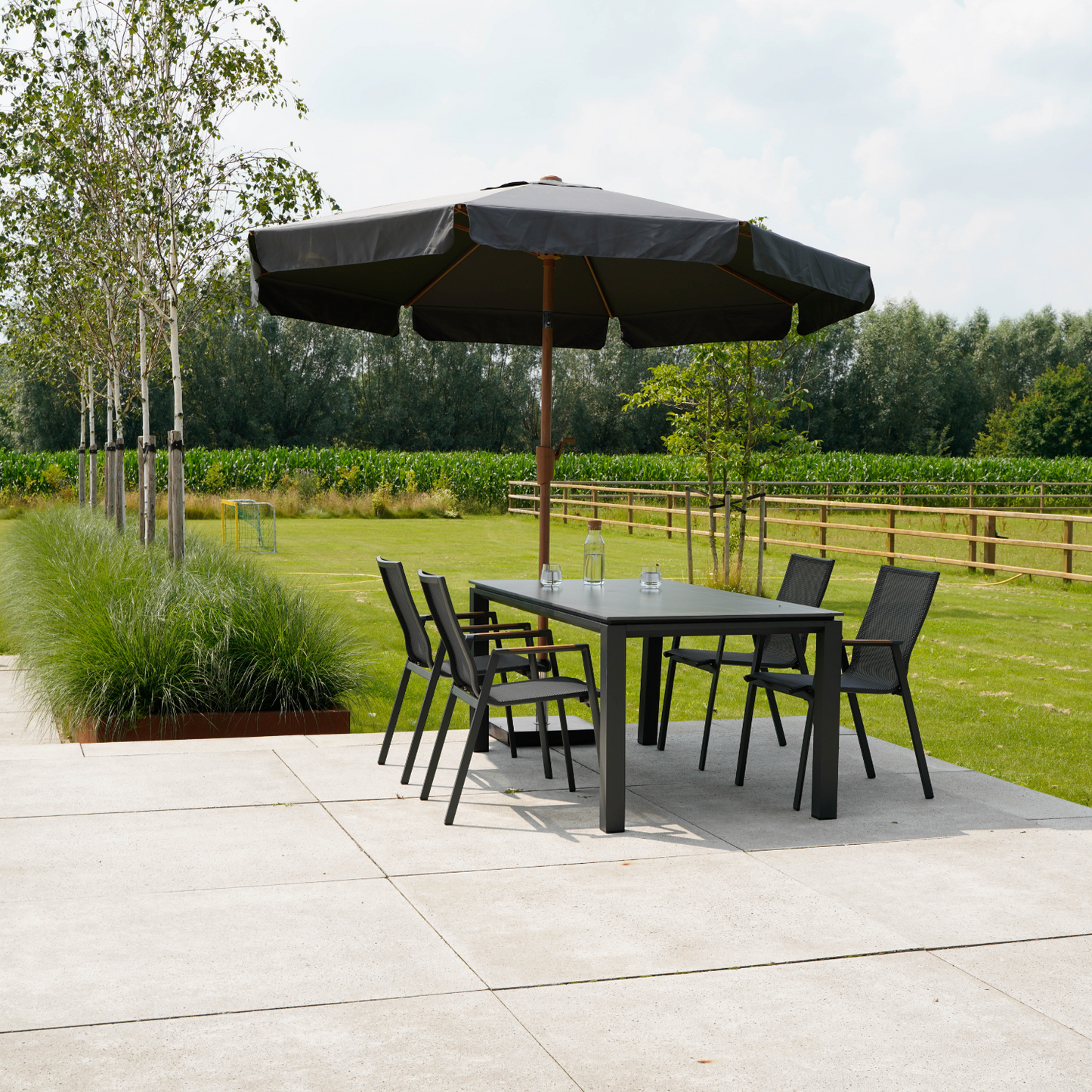 Tuintafel Monaco Negro | 180x90x74 cm | Zwart