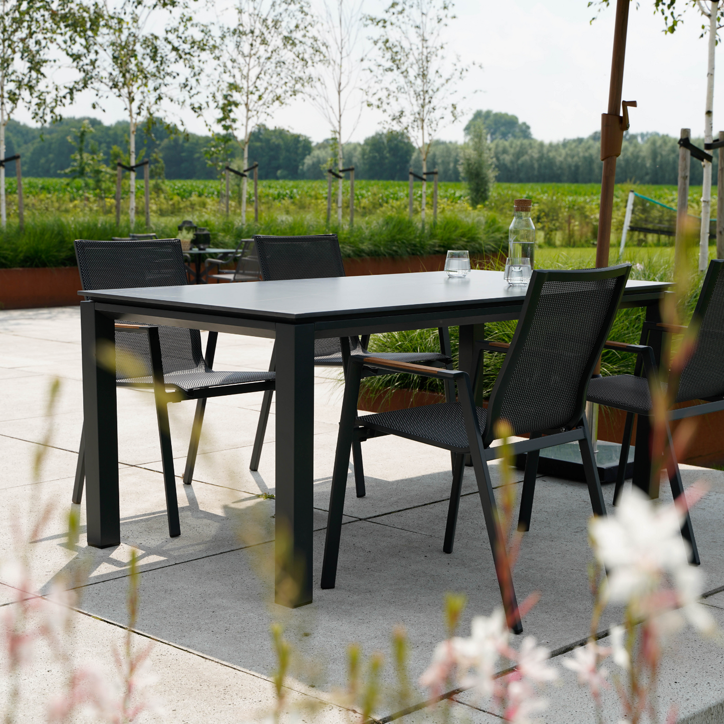 Tuintafel Monaco Negro | 180x90x74 cm | Zwart