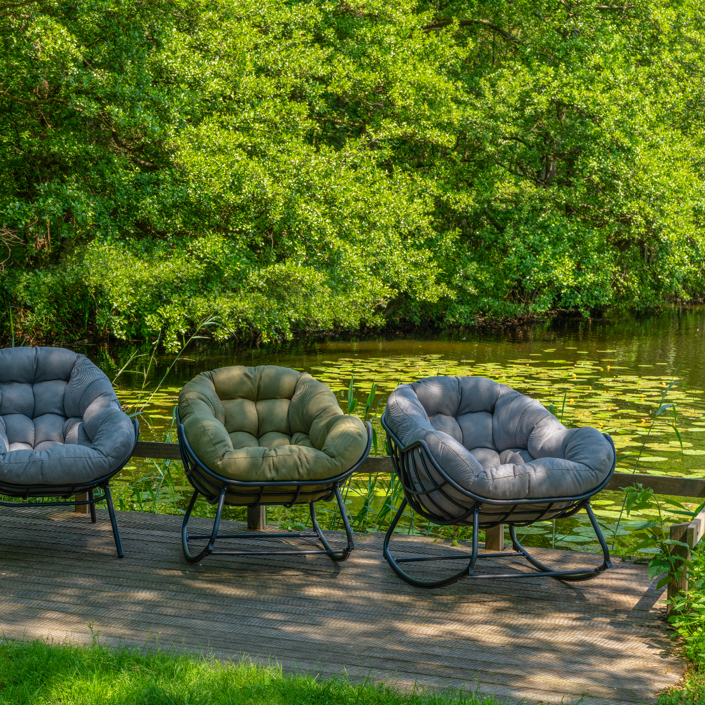 Schommelstoel Cozy | Groen