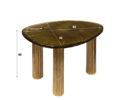 Salontafel Luneri | Metaal antiek goud