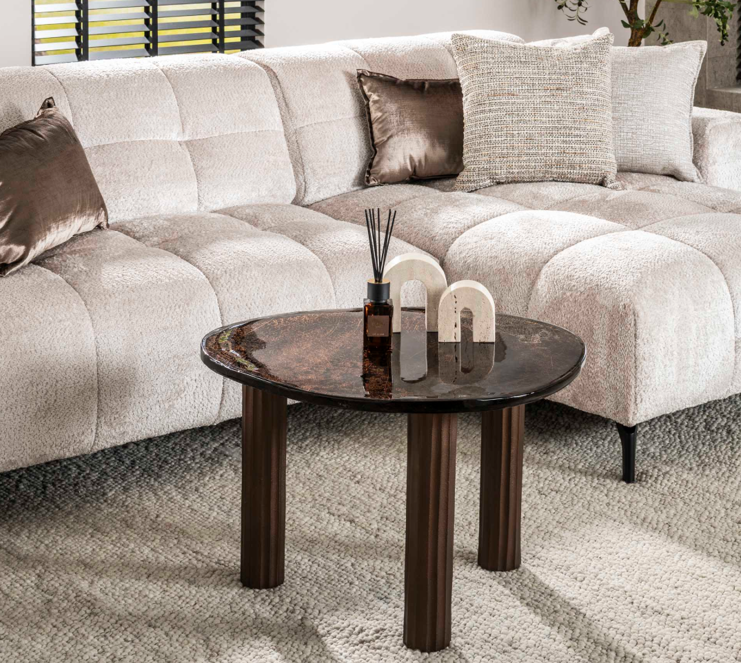 Salontafel Luneri | Metaal antiek koper