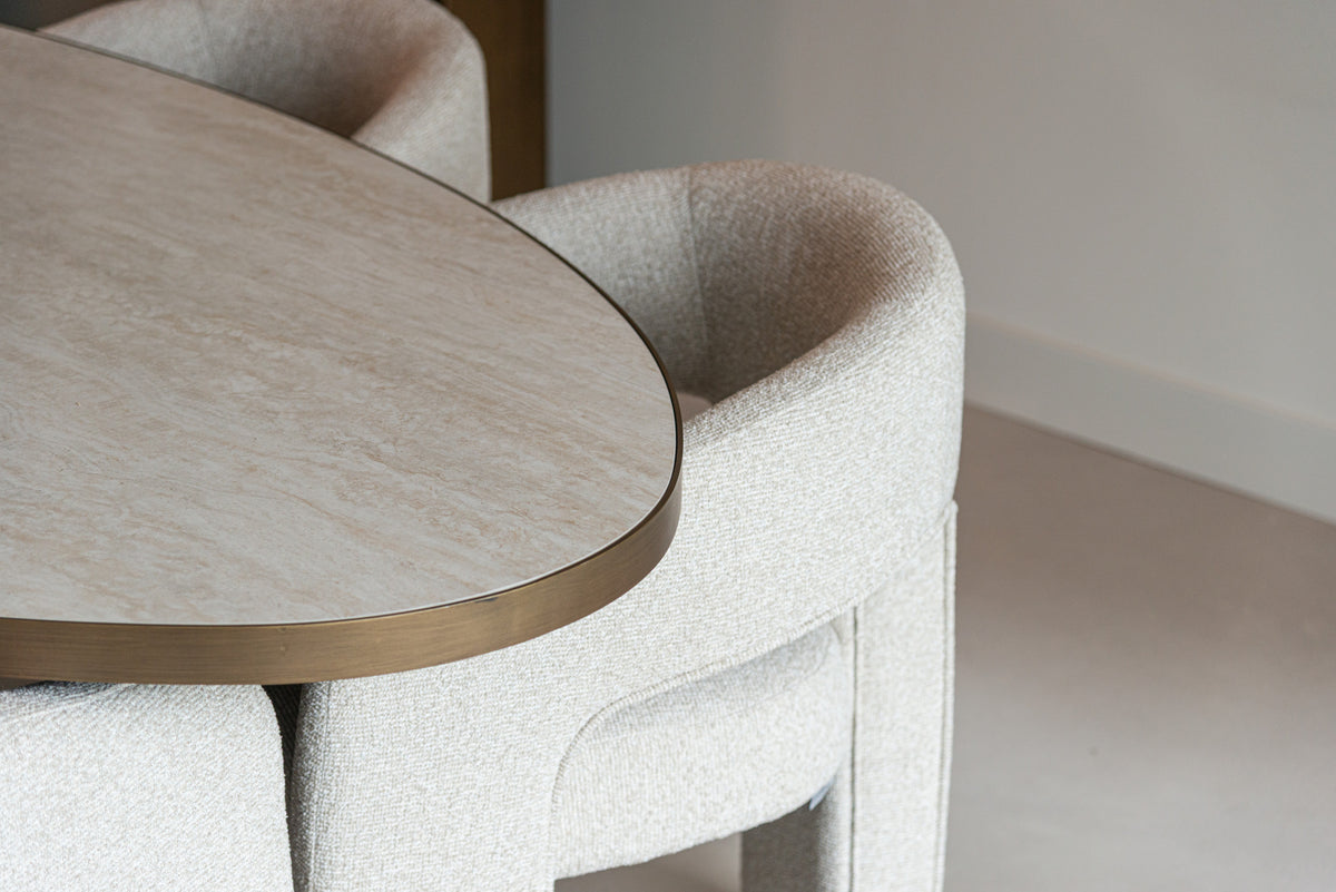 Eettafel Tivoli wit keramiek