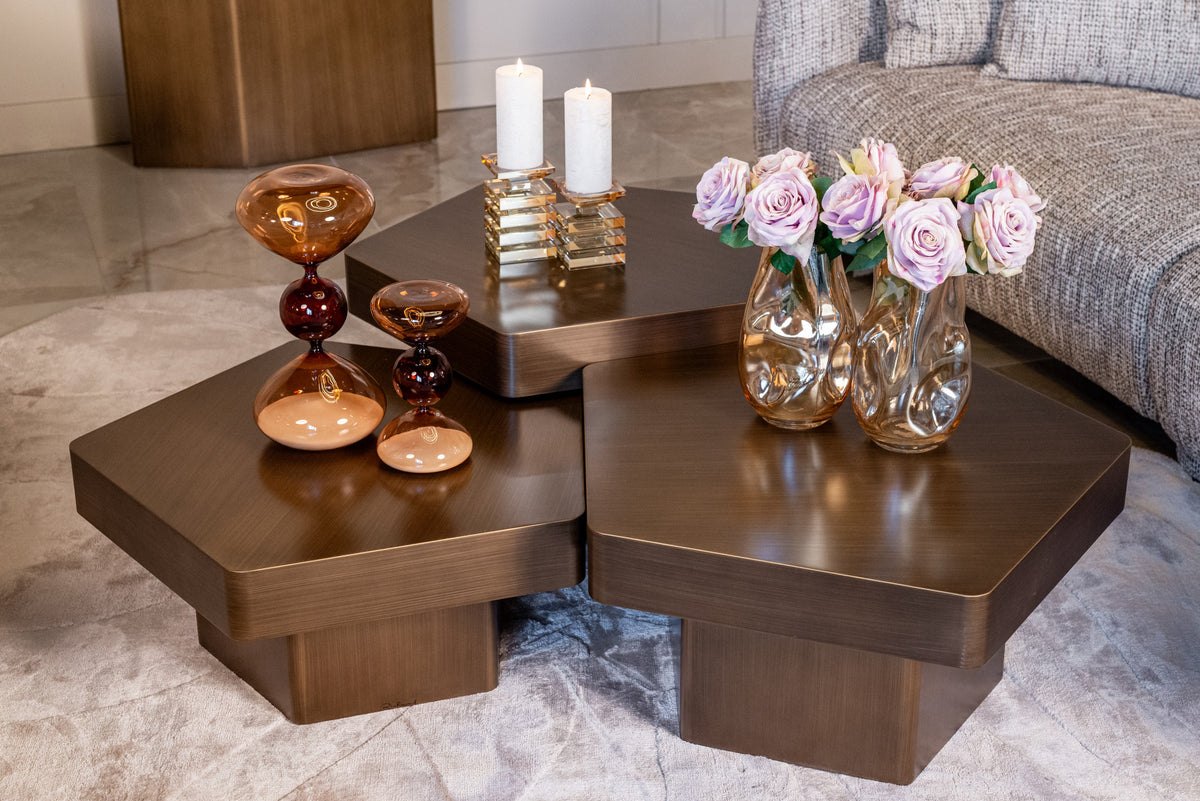 Salontafel Hexa goud ijzer