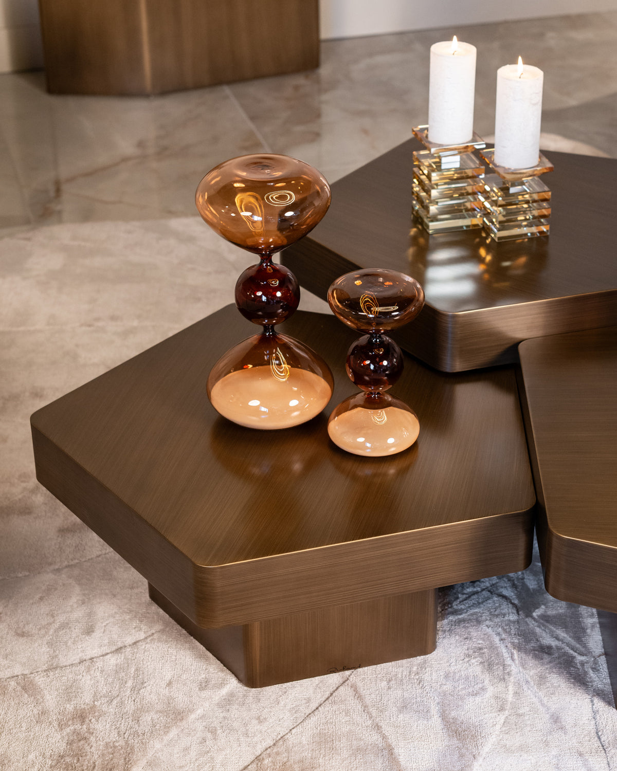 Salontafel Hexa goud ijzer