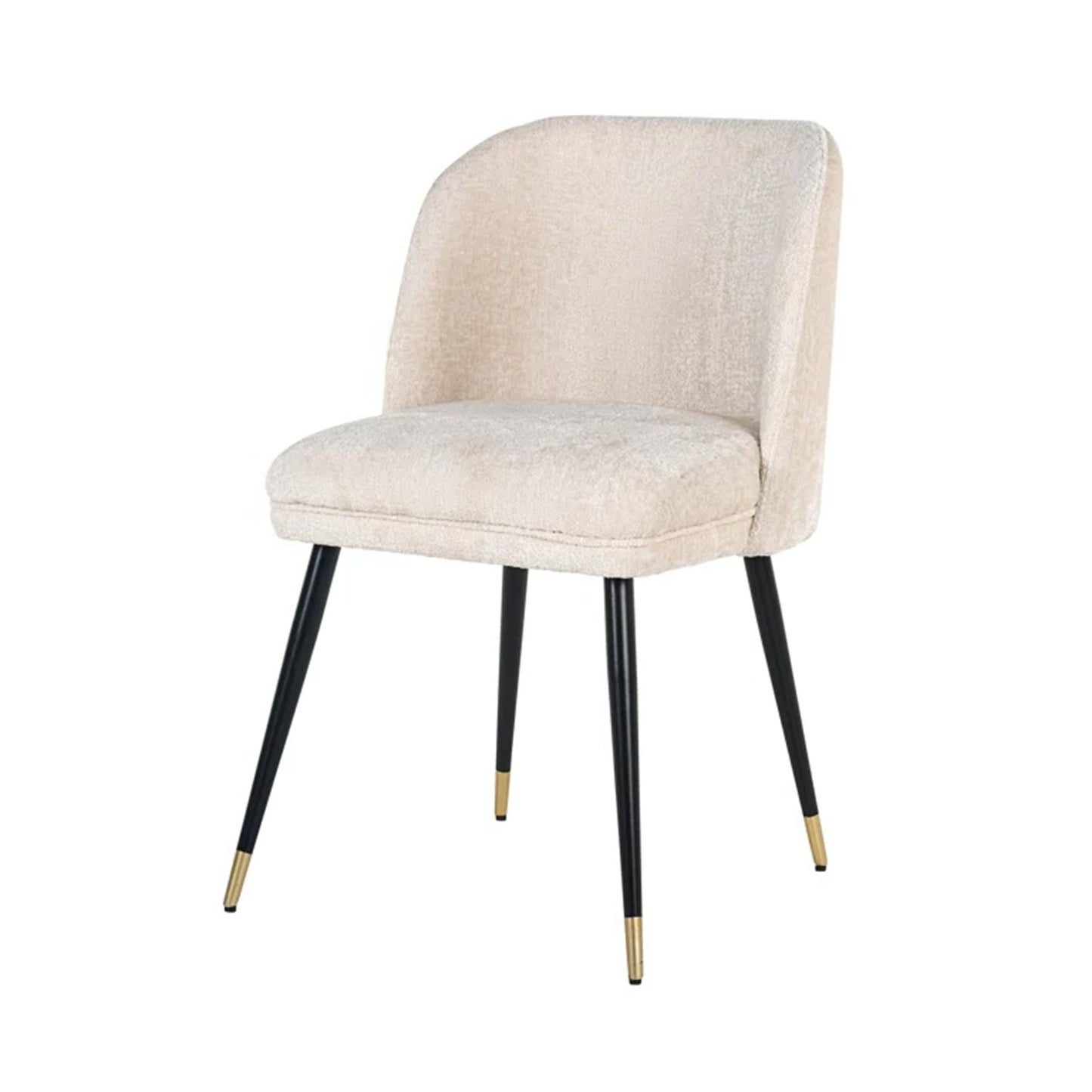 Eetkamerstoel Alicia | Wit Chenille | Brandvertragend