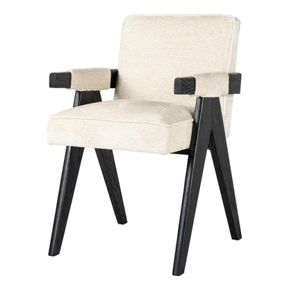 Eetkamerstoel Cooper | White Chenille