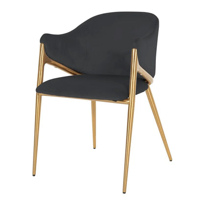 Eetkamerstoel Gwen | Antraciet Velvet | Brandvertragend