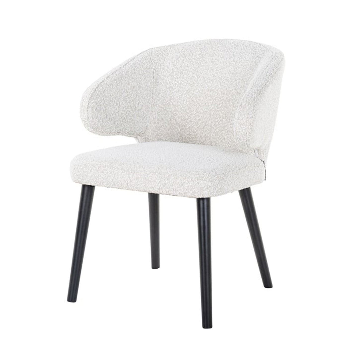 Eetkamerstoel Indigo | Wit Bouclé