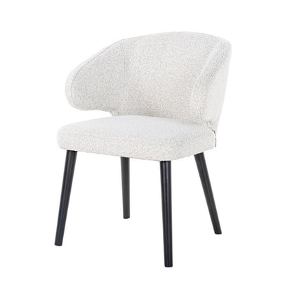 Eetkamerstoel Indigo | Wit Bouclé