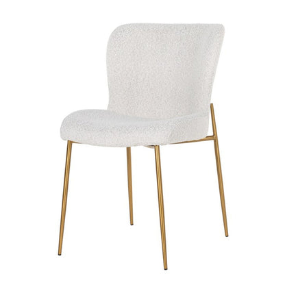 Eetkamerstoel Odessa | Wit Bouclé | Brandvertragend