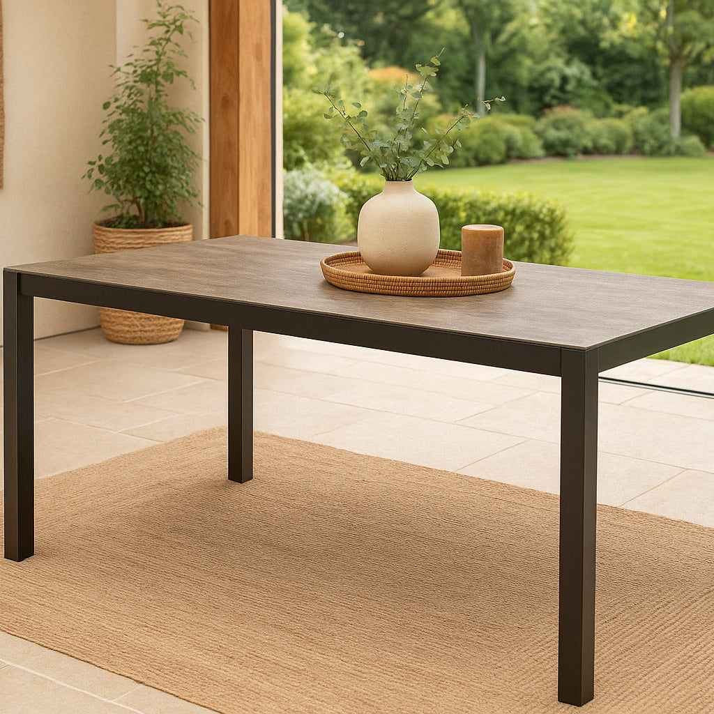 Tuintafel Donna | Antraciet Keramisch/glas
