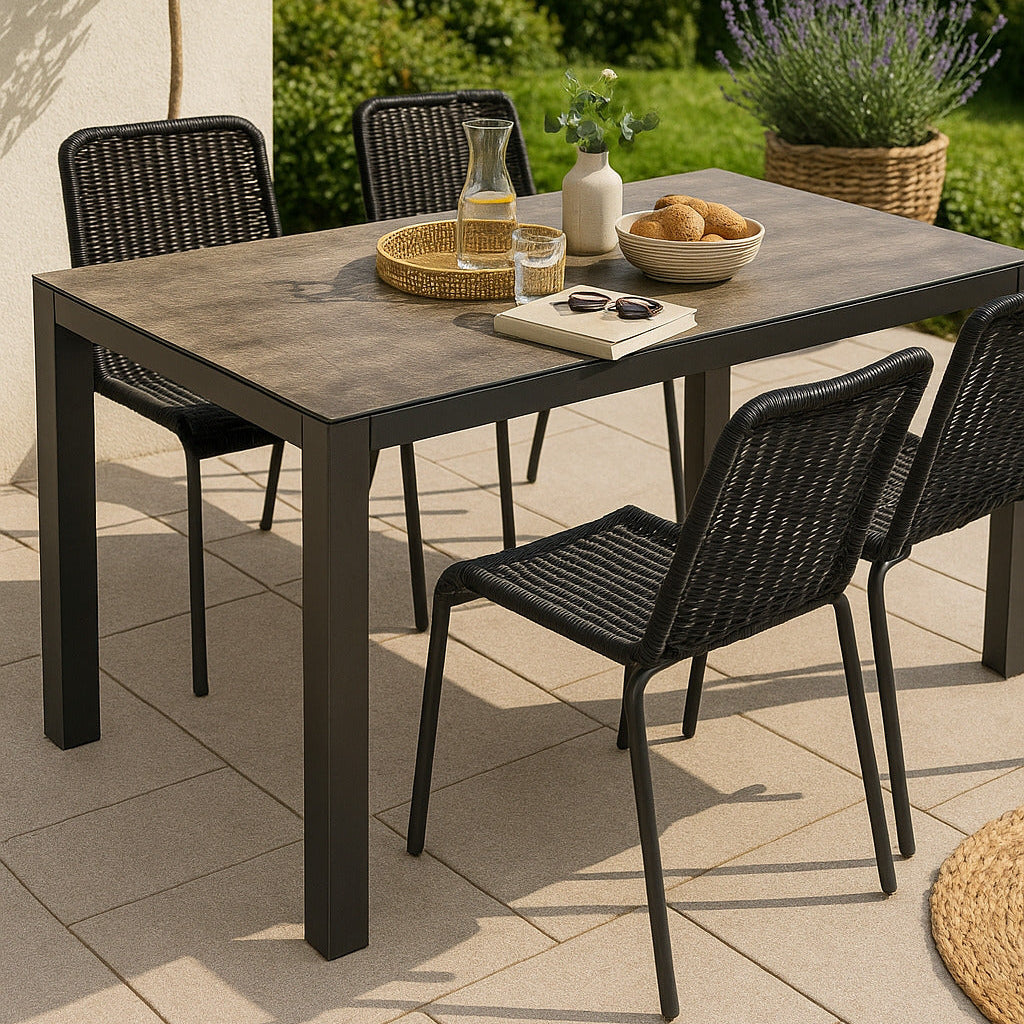 Tuintafel Donna | Antraciet Keramisch/glas