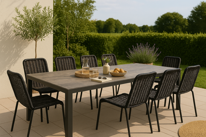 Tuintafel Donna | Antraciet Keramisch/glas