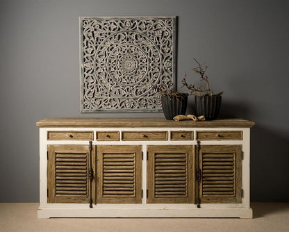 Dressoir Amanda wit, vooraanzicht in een interieur