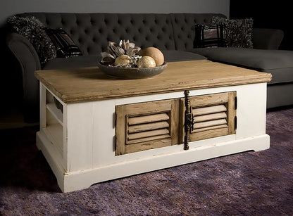Salontafel Amanda wit, vooraanzicht in een interieur
