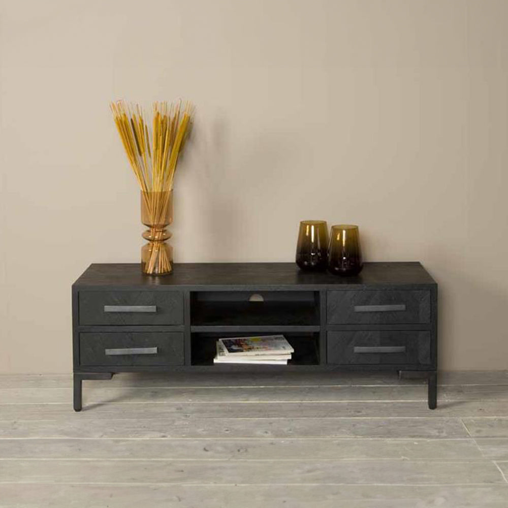 TV-meubel Ziano | Zwart Hout