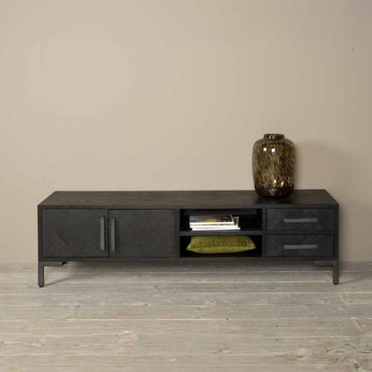 TV-meubel Ziano | Zwart Hout