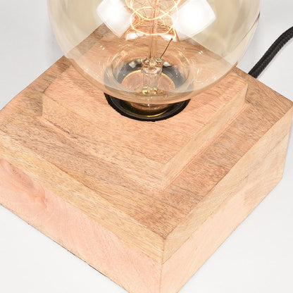 Tafellamp Block | Naturel Mangohout