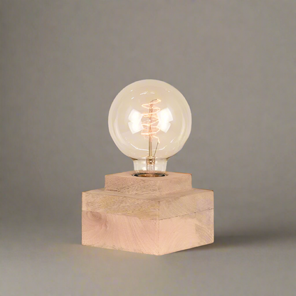 Tafellamp Block | Naturel Mangohout