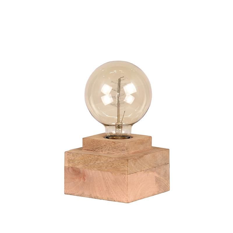 Tafellamp Block | Naturel Mangohout