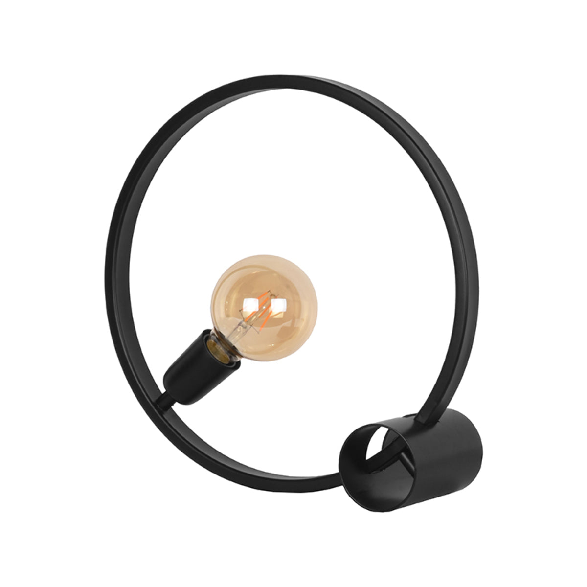 Tafellamp Ring | Zwart Metaal