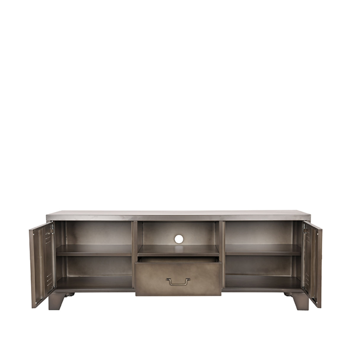 Tv-meubel Fence | Grijs Metaal