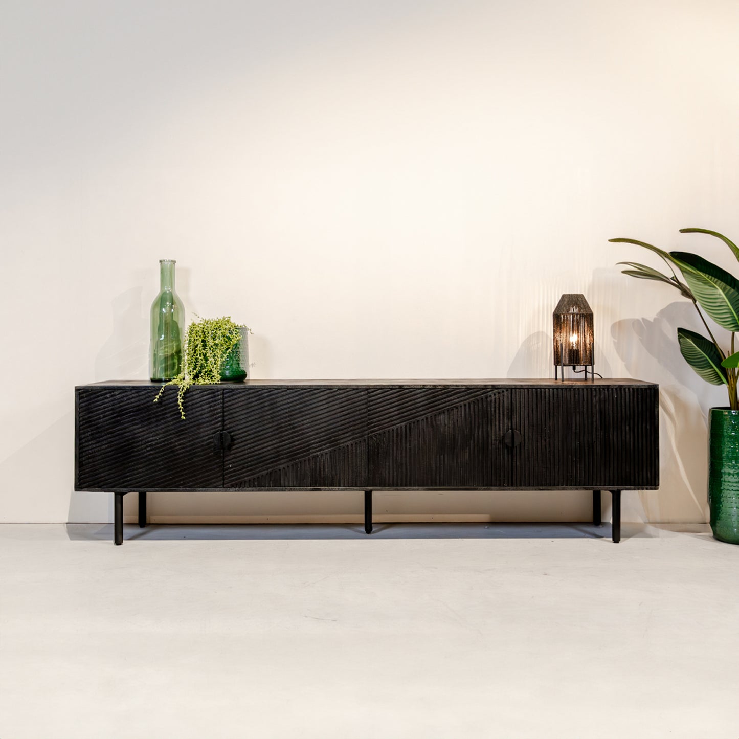 TV-Meubel Cotia | Zwart Mangohout