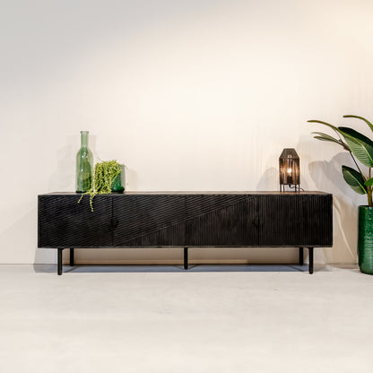 TV-Meubel Cotia | Zwart Mangohout