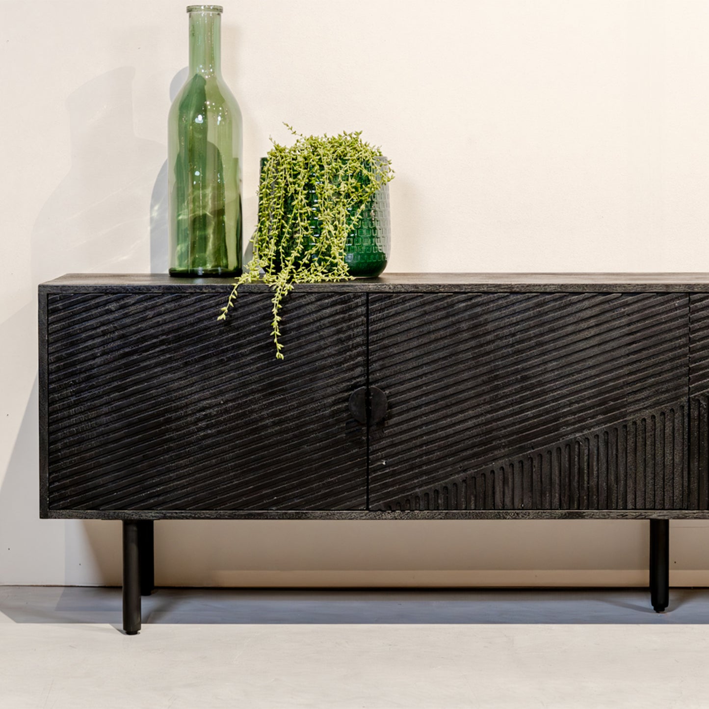 TV-Meubel Cotia | Zwart Mangohout