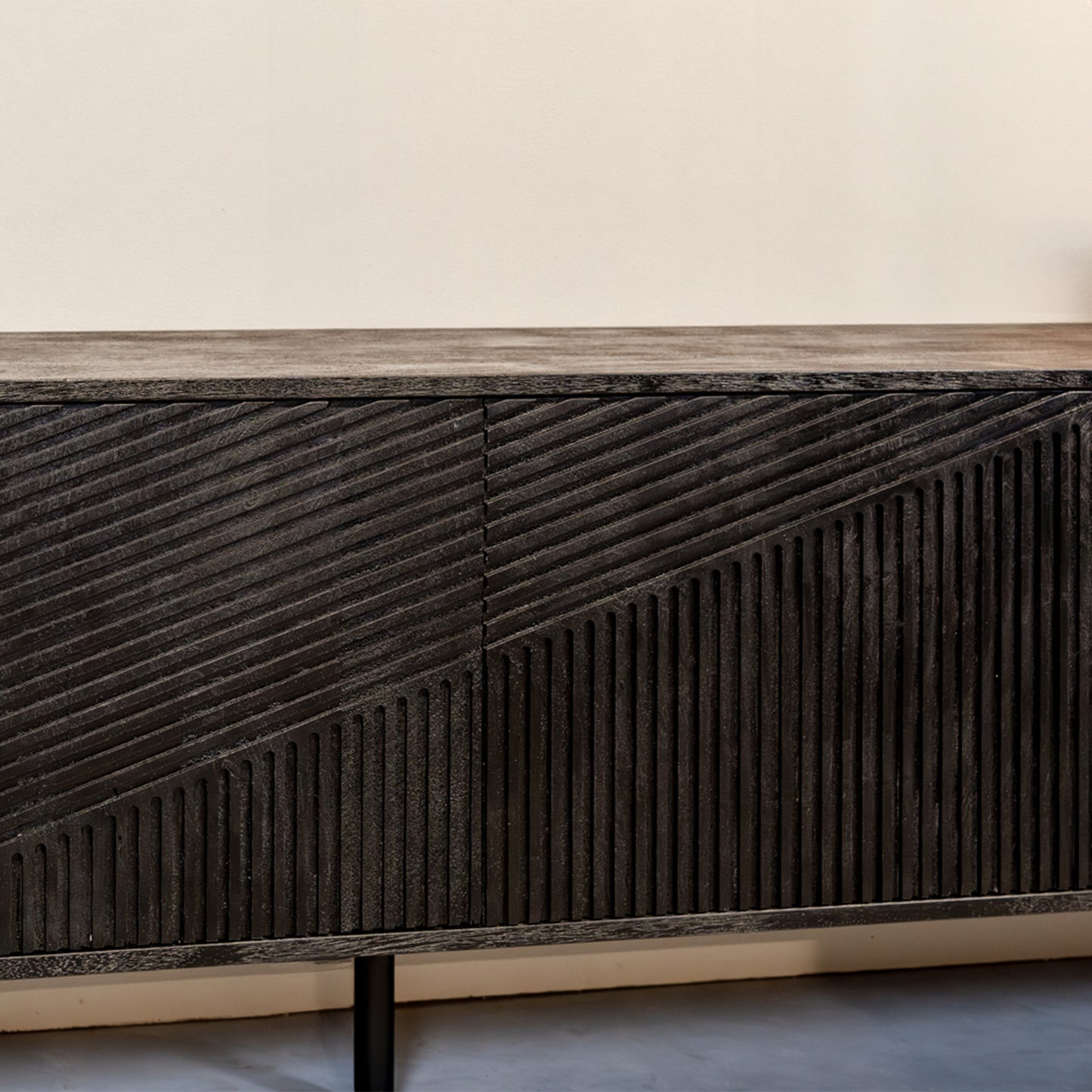 TV-Meubel Cotia | Zwart Mangohout