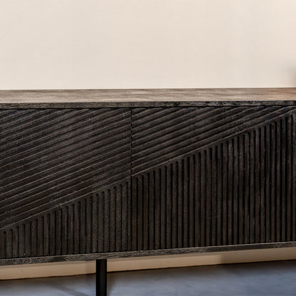 TV-Meubel Cotia | Zwart Mangohout