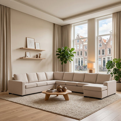 Hoekbank Kris | Beige Inari | Longchair L+R