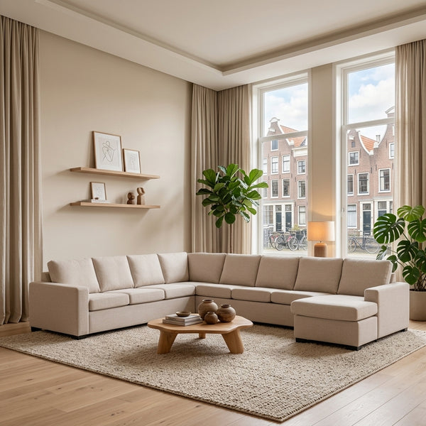 Hoekbank Kris | Beige Inari | Longchair L+R