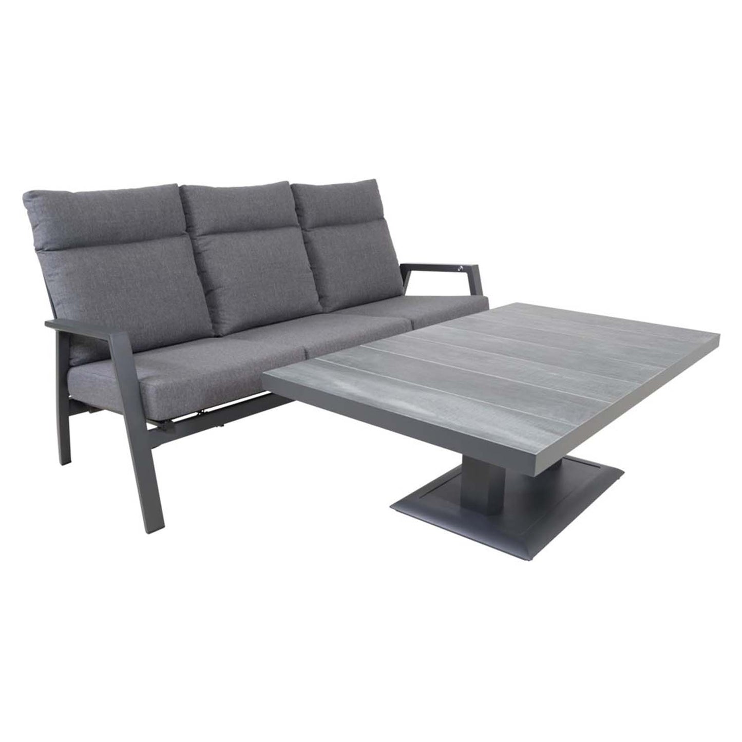 Loungebank Ohio | 2 & 3 zits | Grijs