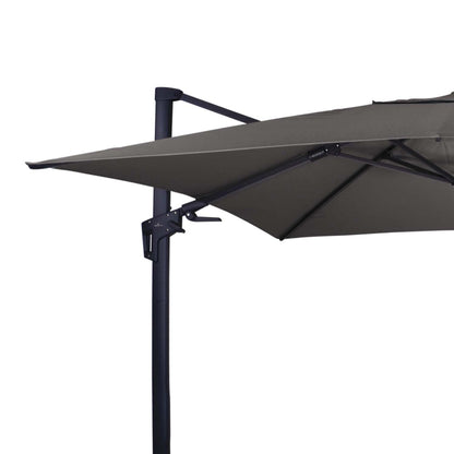 Zweefparasol VirgoFlex Edition | Grijs | 80+ UV Protection | 3 x 3 Meter | Vierkant