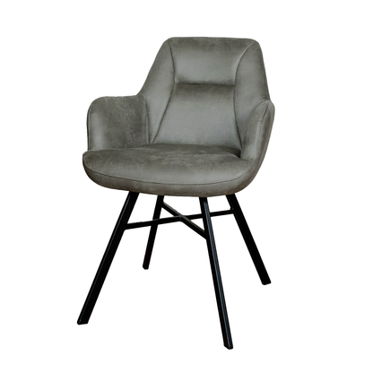 Eetkamerstoel Nelson | Grijs Microvezel