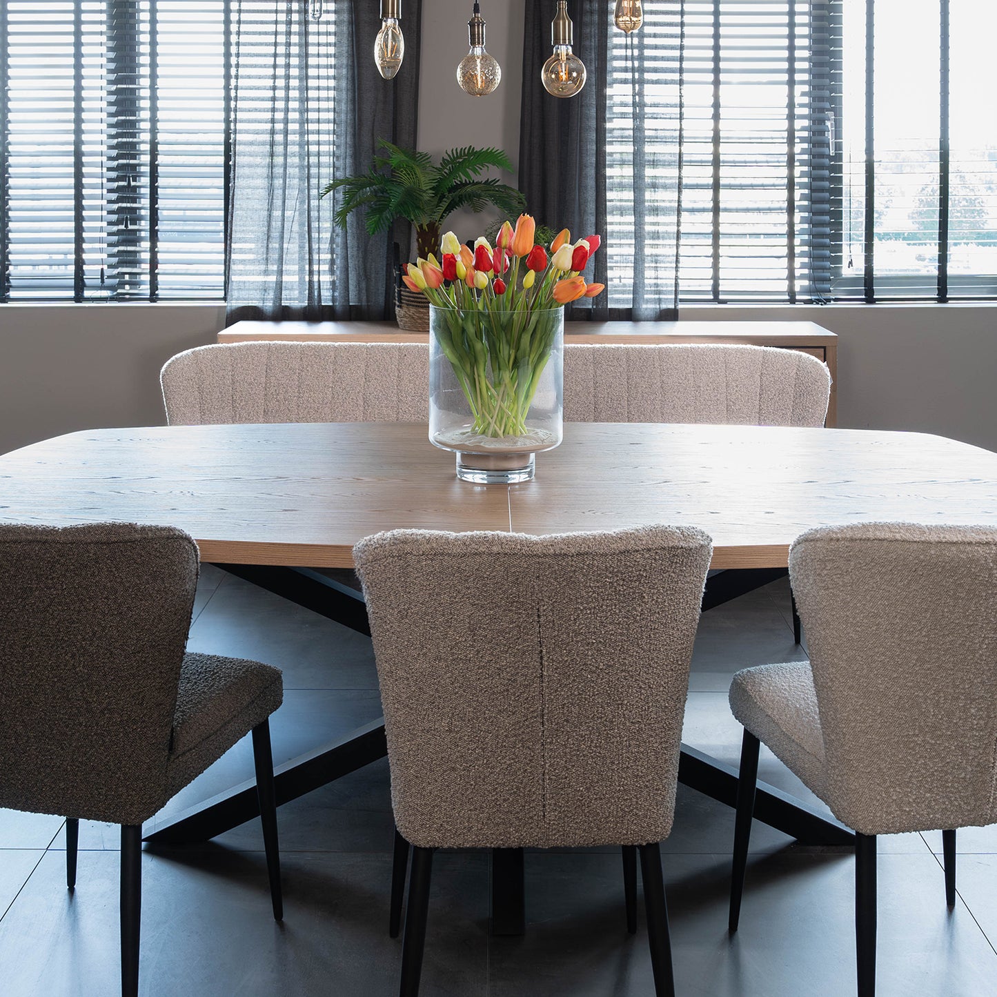 Eetkamerbank Fourty | Toffee Bouclé