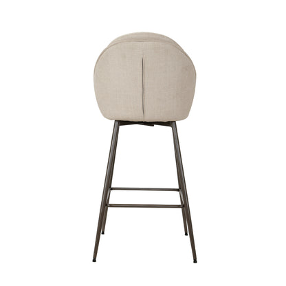 Barkruk Lovée | Horecahoogte | Taupe poot | Offwhite