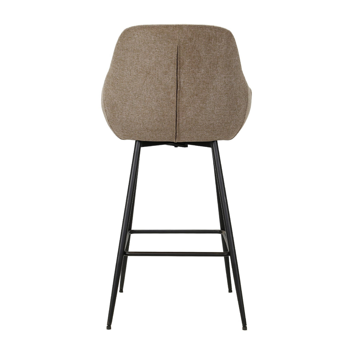 Barkruk Cas | Horecahoogte  | Beige — Achteraanzicht - witfoto