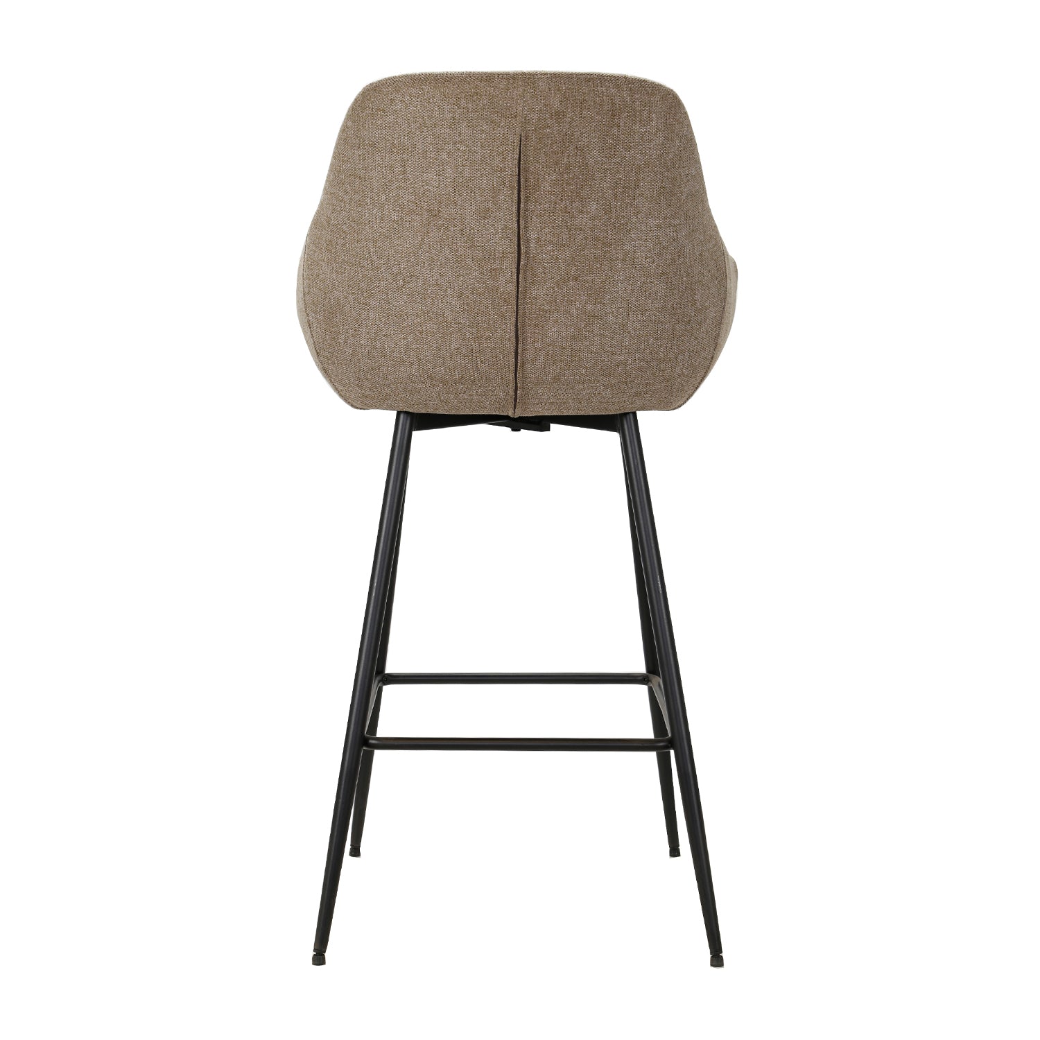 Barkruk Cas | Horecahoogte  | Beige — Achteraanzicht - witfoto