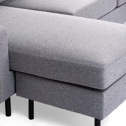 Hoekbank Felicity | Grijs Malmo | Longchair L+R