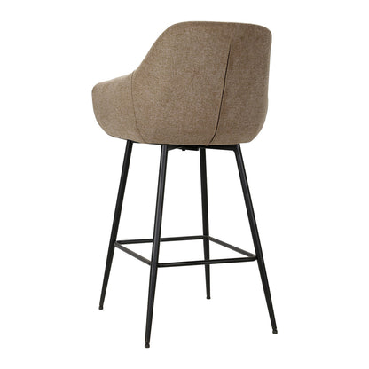 Barkruk Cas | Horecahoogte  | Beige — Zijaanzicht - witfoto