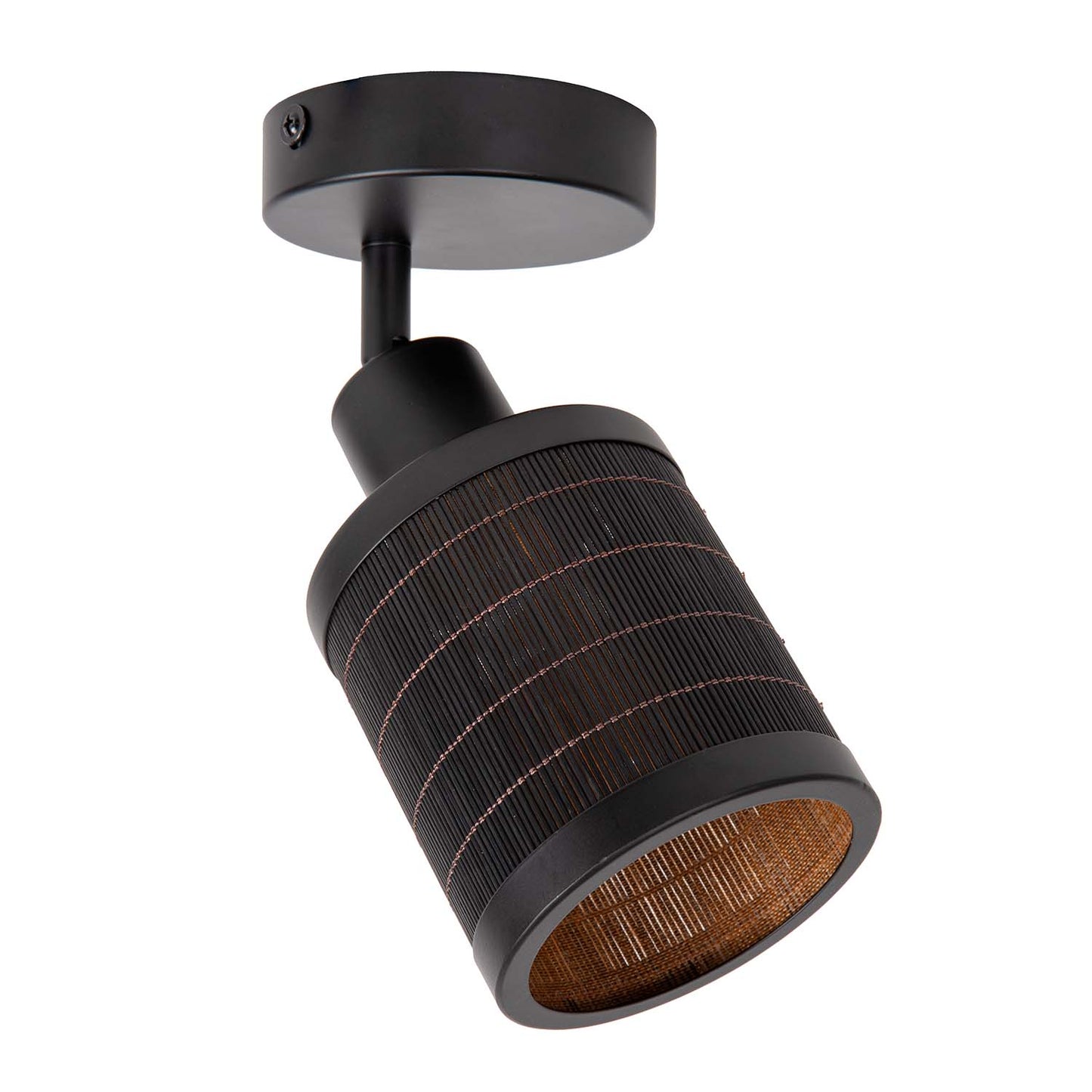 Plafondspot Tagalog | 1-Lichts | Ø10 cm | Zwart Metaal