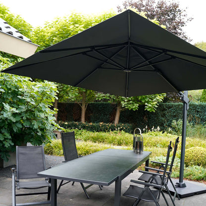 Zweefparasol VirgoFlex | 3 x 3 Meter | Vierkant | Grijs