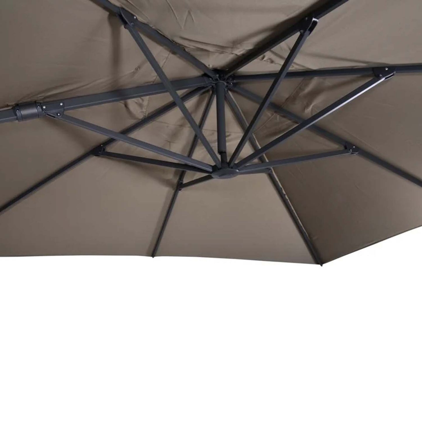 Zweefparasol VirgoFlex | 3 x 3 Meter | Vierkant | Taupe
